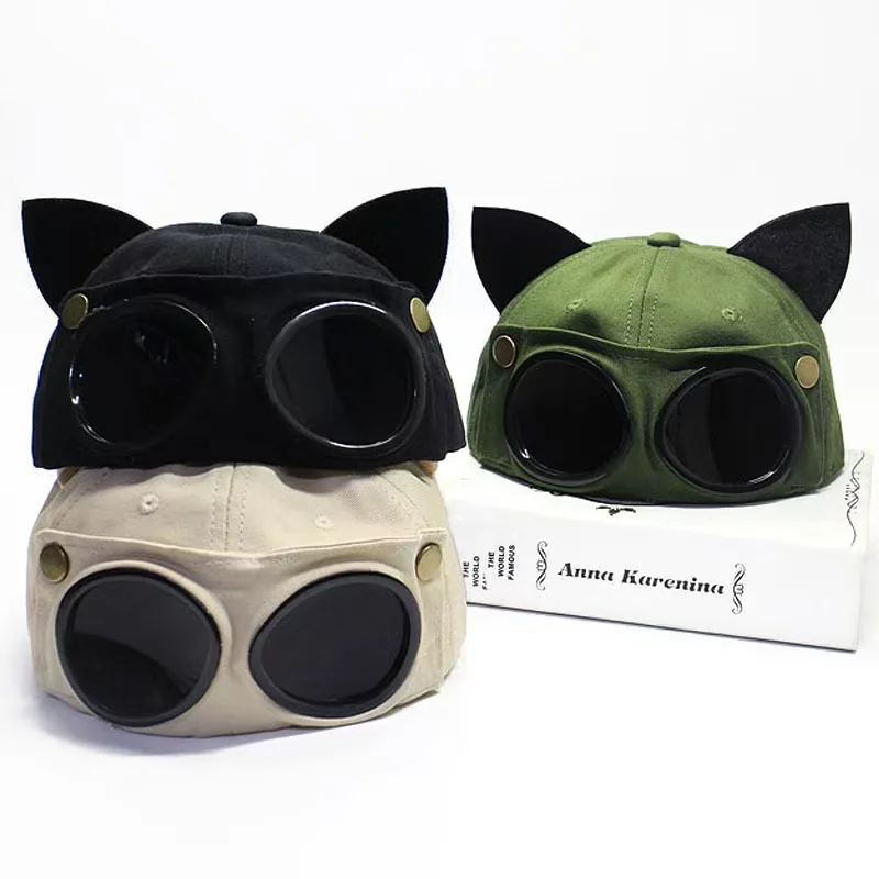 Unisex Summer Baseball Caps With Glasses Aviator Hat Female Personality Hip Hop Peaked Cap Male Outdoor Sports Sun Visor gorraps thumbnail 3