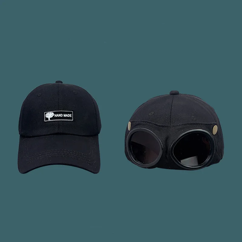 Unisex Summer Baseball Caps With Glasses Aviator Hat Female Personality Hip Hop Peaked Cap Male Outdoor Sports Sun Visor gorraps thumbnail 5