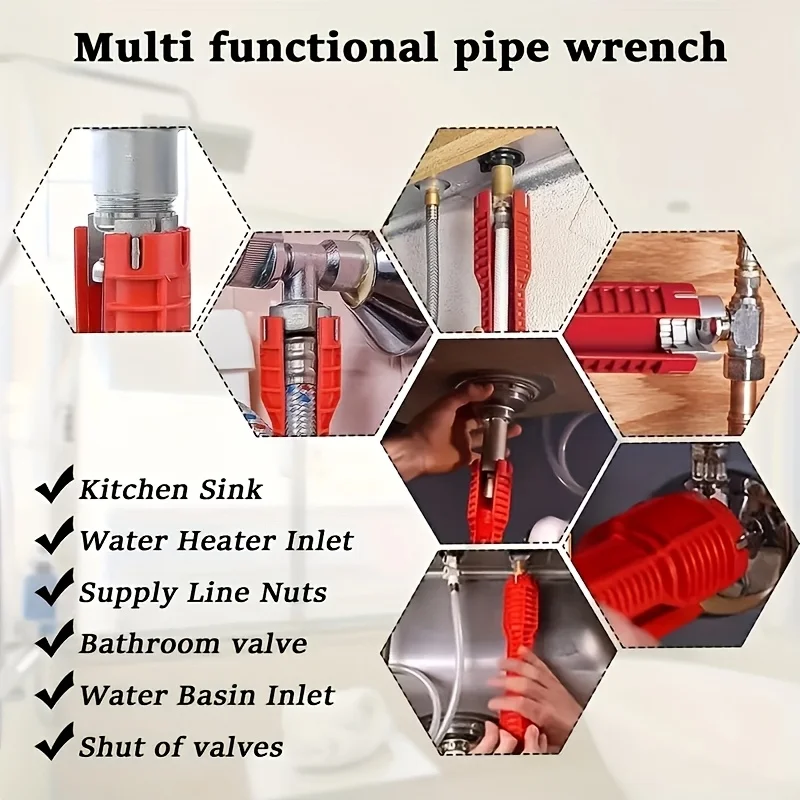 5-in-1 & 8-in-1 Multifunctional Sink Wrench - Easy Bathroom Installation & Repair Tool thumbnail 6