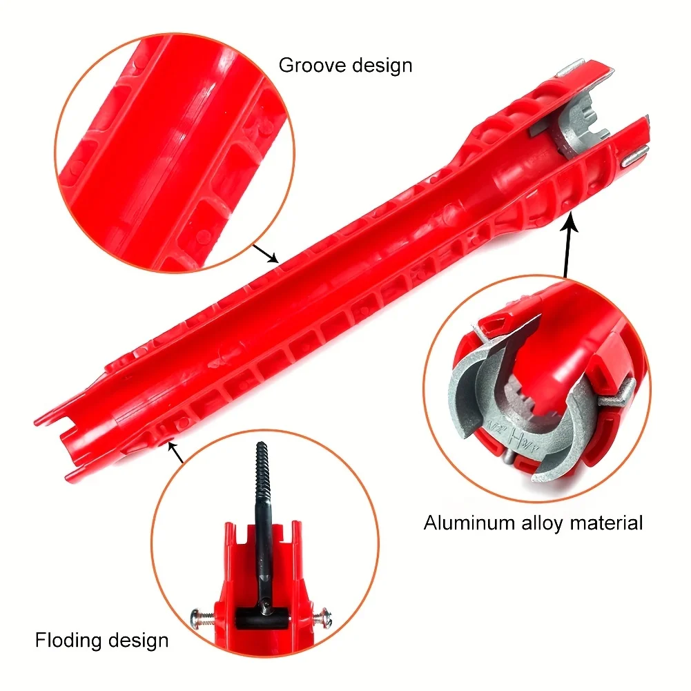 5-in-1 & 8-in-1 Multifunctional Sink Wrench - Easy Bathroom Installation & Repair Tool thumbnail 3