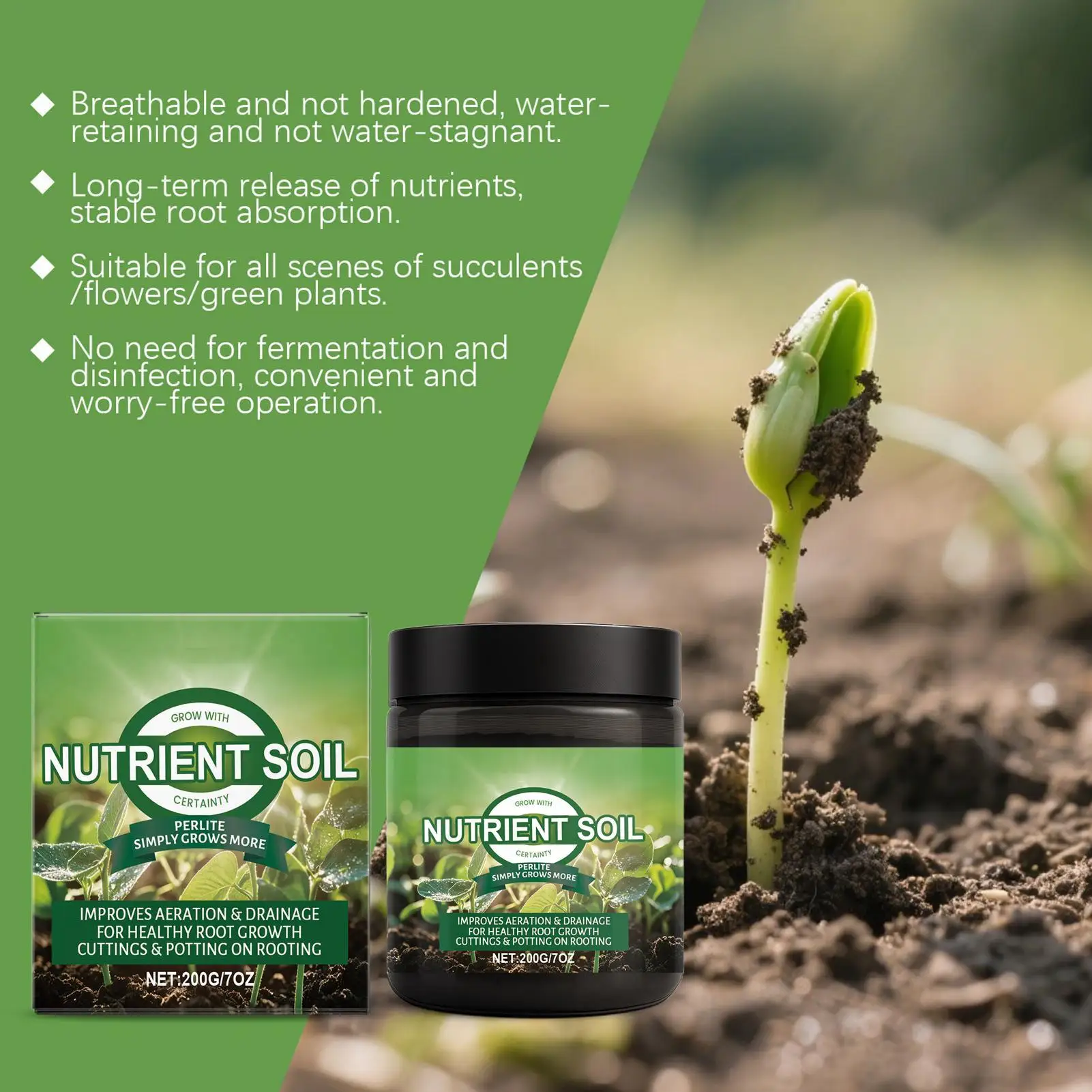 Soil Activator Soil Conditioner Plant Fertilizer Soil Amendments Effectively Improving Soil Structure Promoting Plant Growth thumbnail 4