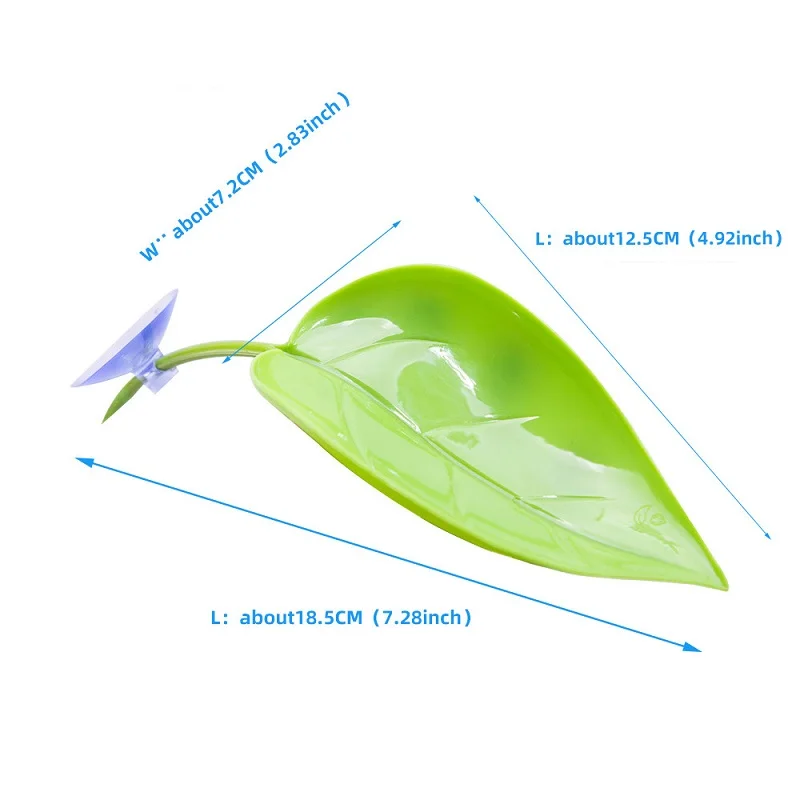 Reptile Basking Area Resting Terrace Frog Habitat Leaf Suction Cup Tank Accessories Simulated Leaves for Geckos SYXZS01 thumbnail 2