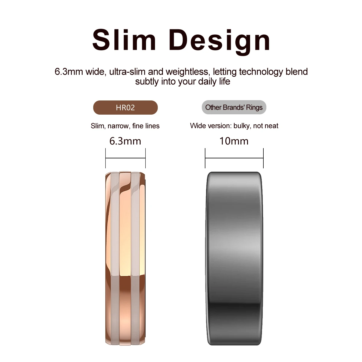 Gesture Sensing Smart Ring Health Monitor Smart Ring Outdoor Waterproof Ring Real HRV Monitor Heart Rate Blood Oxygen Sport Ring thumbnail 2