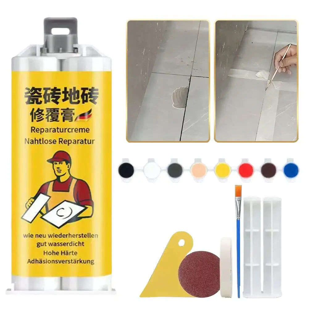 Tile Repair Paste For Cracks Holes Glossy Finish Waterproof Color Adjustable For Floor Tiles ﻿ thumbnail 4