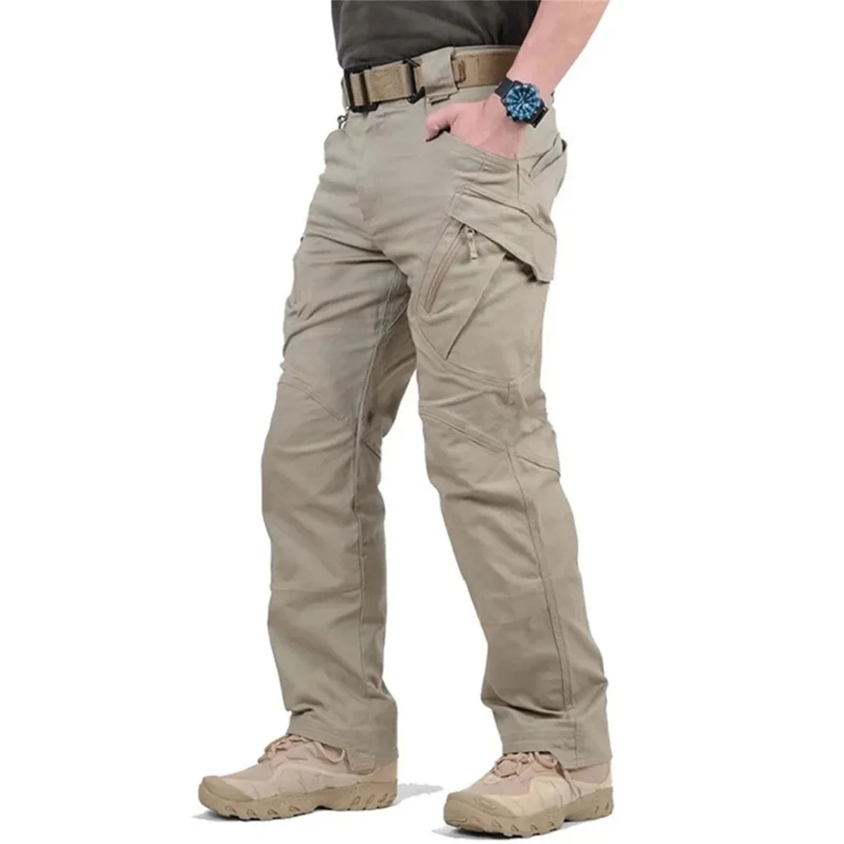 Plus Size Mens Tactical Pants Multiple Pocket Elasticity Military Urban Commuter Tacitcal Trousers Men Waterproof Cargo Pants QC thumbnail 4