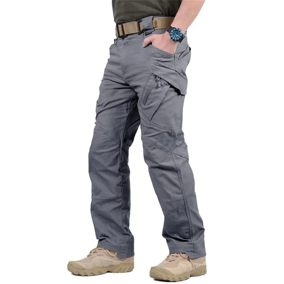 Plus Size Mens Tactical Pants Multiple Pocket Elasticity Military Urban Commuter Tacitcal Trousers Men Waterproof Cargo Pants QC thumbnail 6