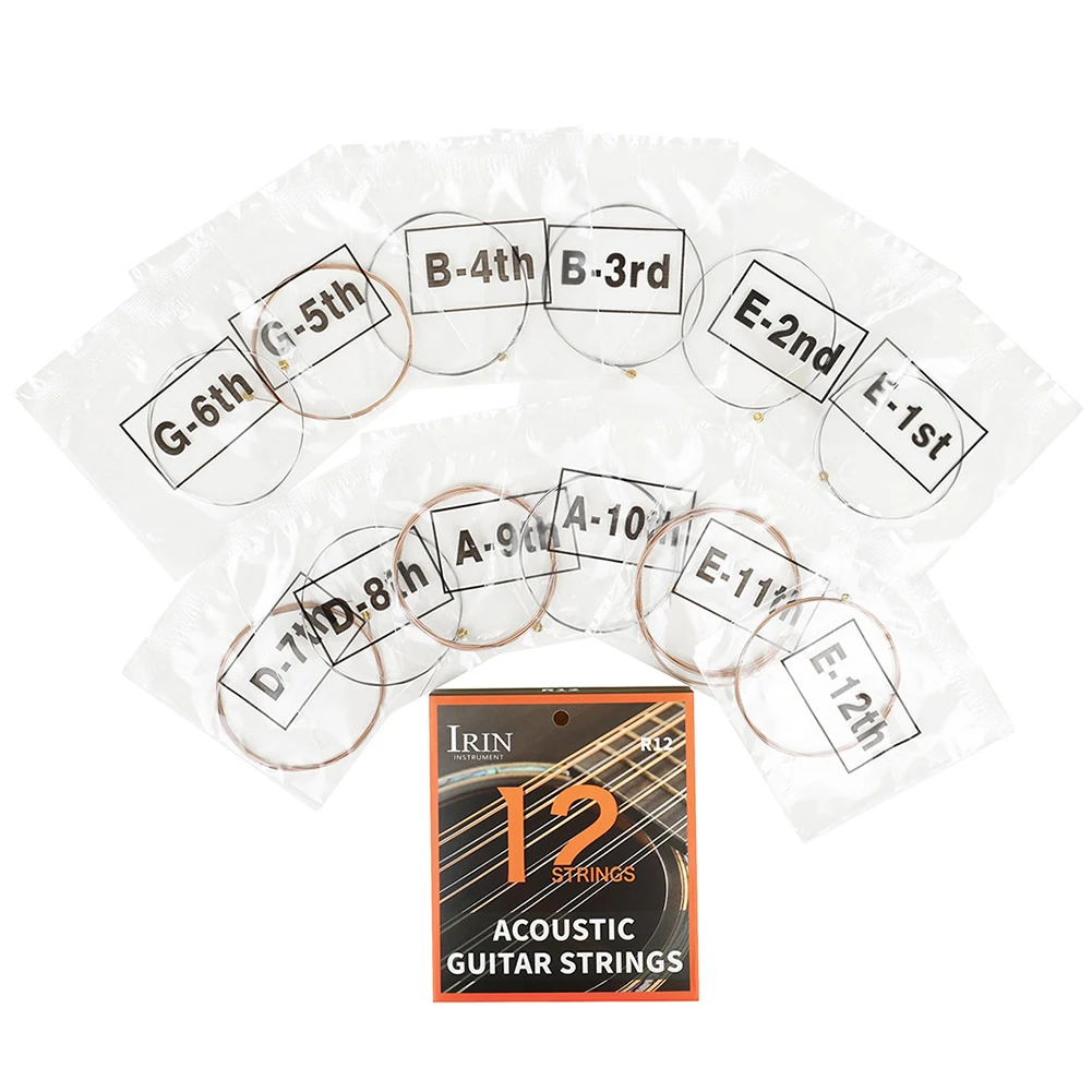 12-String Guitar Strings Classical Guitar Strings with PU Coating Phosphor Bronze Guitar Strings Folk Guitar Strings for Guitar thumbnail 4