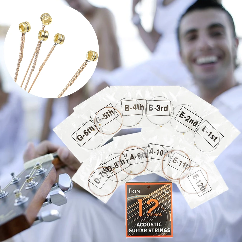 12-String Guitar Strings Classical Guitar Strings with PU Coating Phosphor Bronze Guitar Strings Folk Guitar Strings for Guitar thumbnail 3