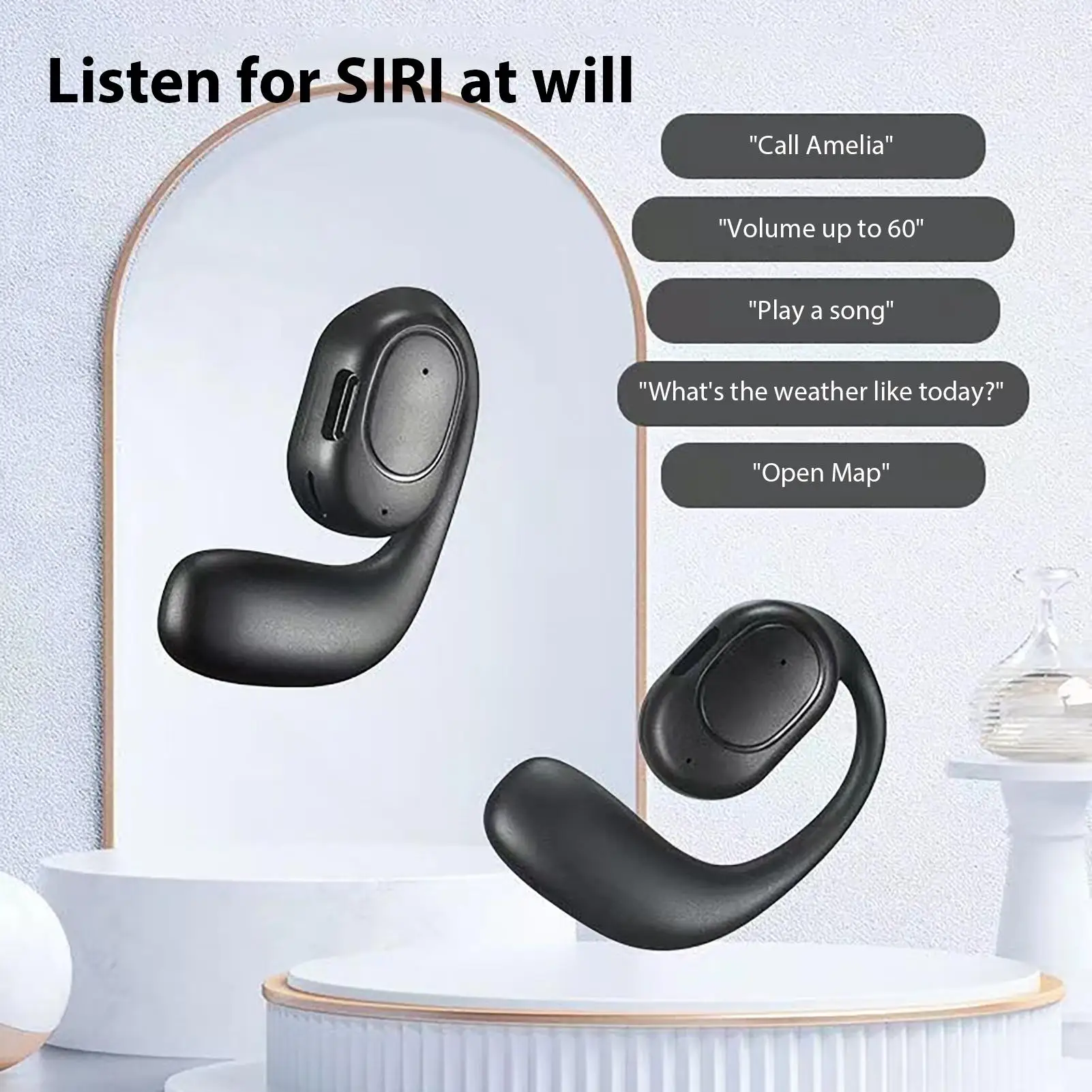 Wireless Over Ear Earbud Open-Ear Headphone with Water Resistance Long-Lasting Battery Earphone  for Running Cycling Driving thumbnail 3