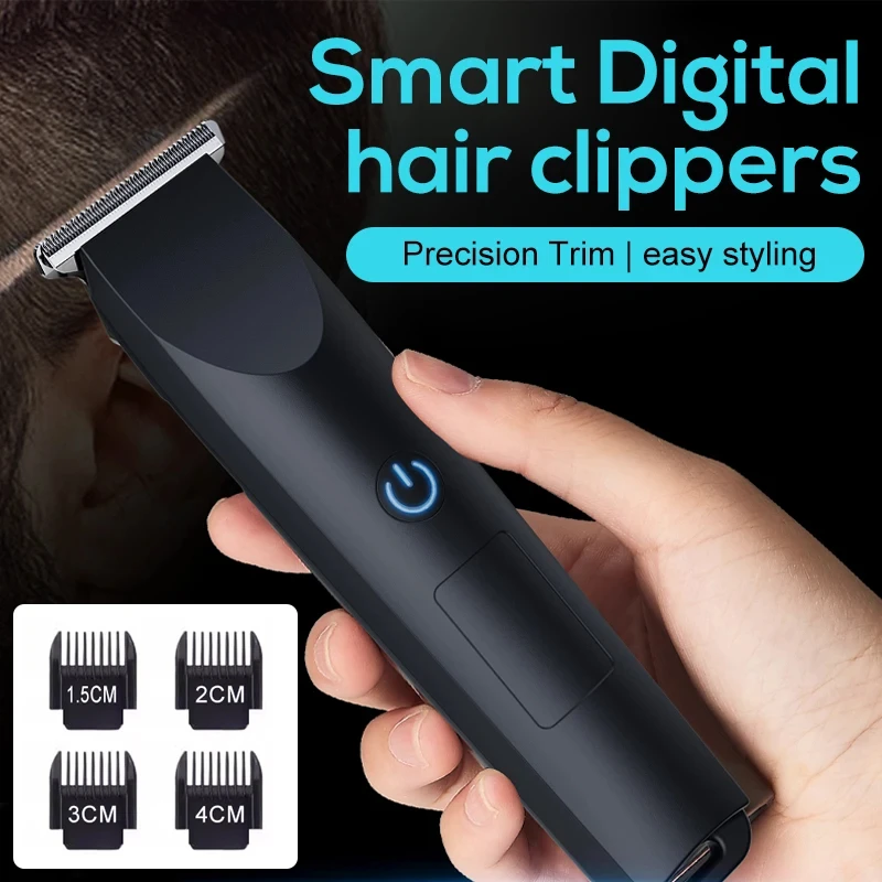 Electric Hair Clipper with Adjustable Cutter Head, USB Charging Design for Hair & Beard Trimming, Cordless Grooming Tool thumbnail 2