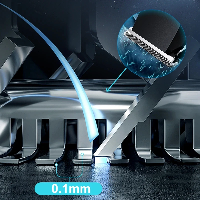 Electric Hair Clipper with Adjustable Cutter Head, USB Charging Design for Hair & Beard Trimming, Cordless Grooming Tool thumbnail 3