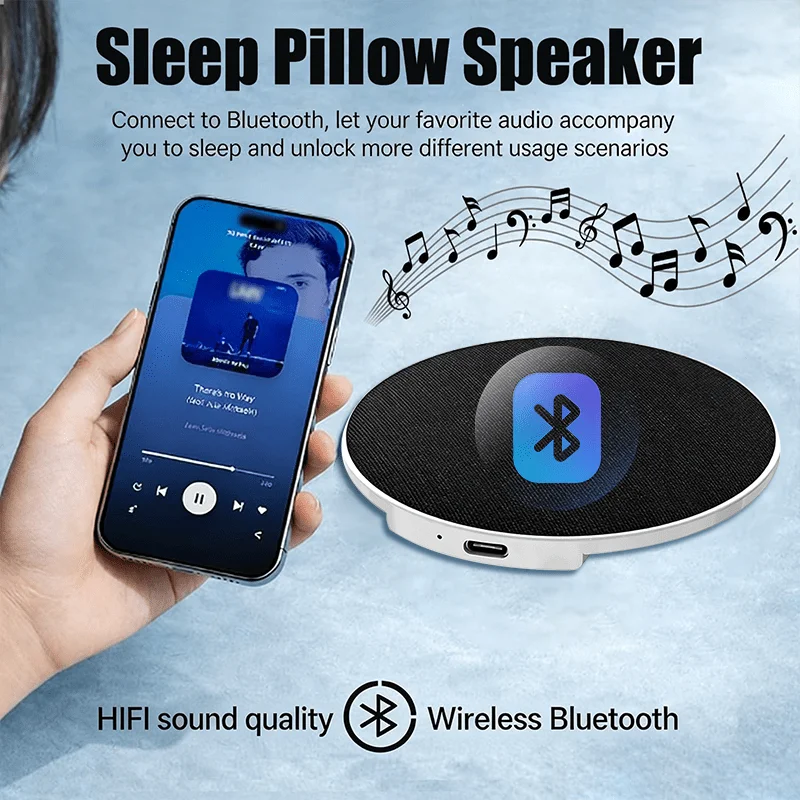 Sleep Pillow Speaker Pillow Speaker with White Noise Timer Sleep Aid with Private Sleep Under Pillow Speaker for Peaceful Nights thumbnail 2