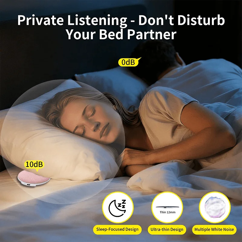 Sleep Pillow Speaker Pillow Speaker with White Noise Timer Sleep Aid with Private Sleep Under Pillow Speaker for Peaceful Nights thumbnail 5