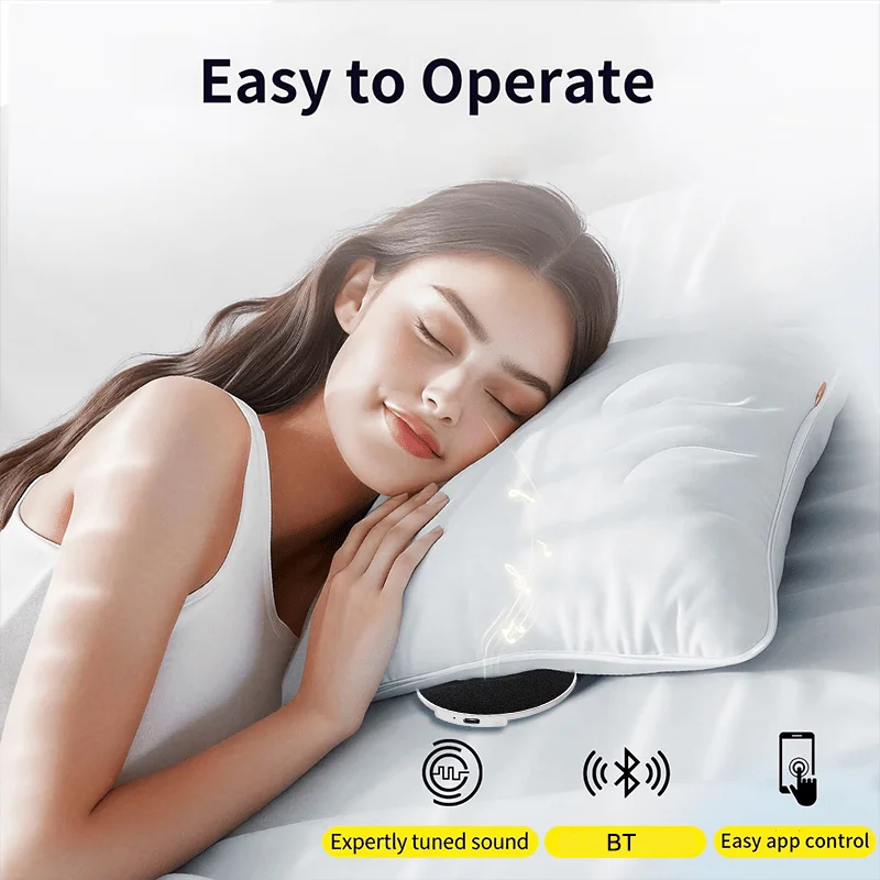 Sleep Pillow Speaker Pillow Speaker with White Noise Timer Sleep Aid with Private Sleep Under Pillow Speaker for Peaceful Nights thumbnail 4