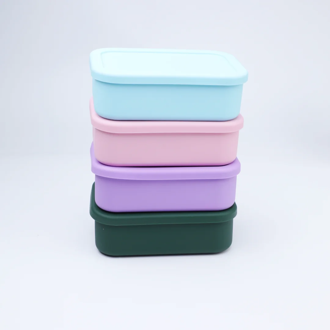 Silicone Bento Lunch Box for Toddlers Kids, 3 Compartments, Leak-Proof & BPA-Free Lunch Container, Microwave & Dishwasher Safe thumbnail 4