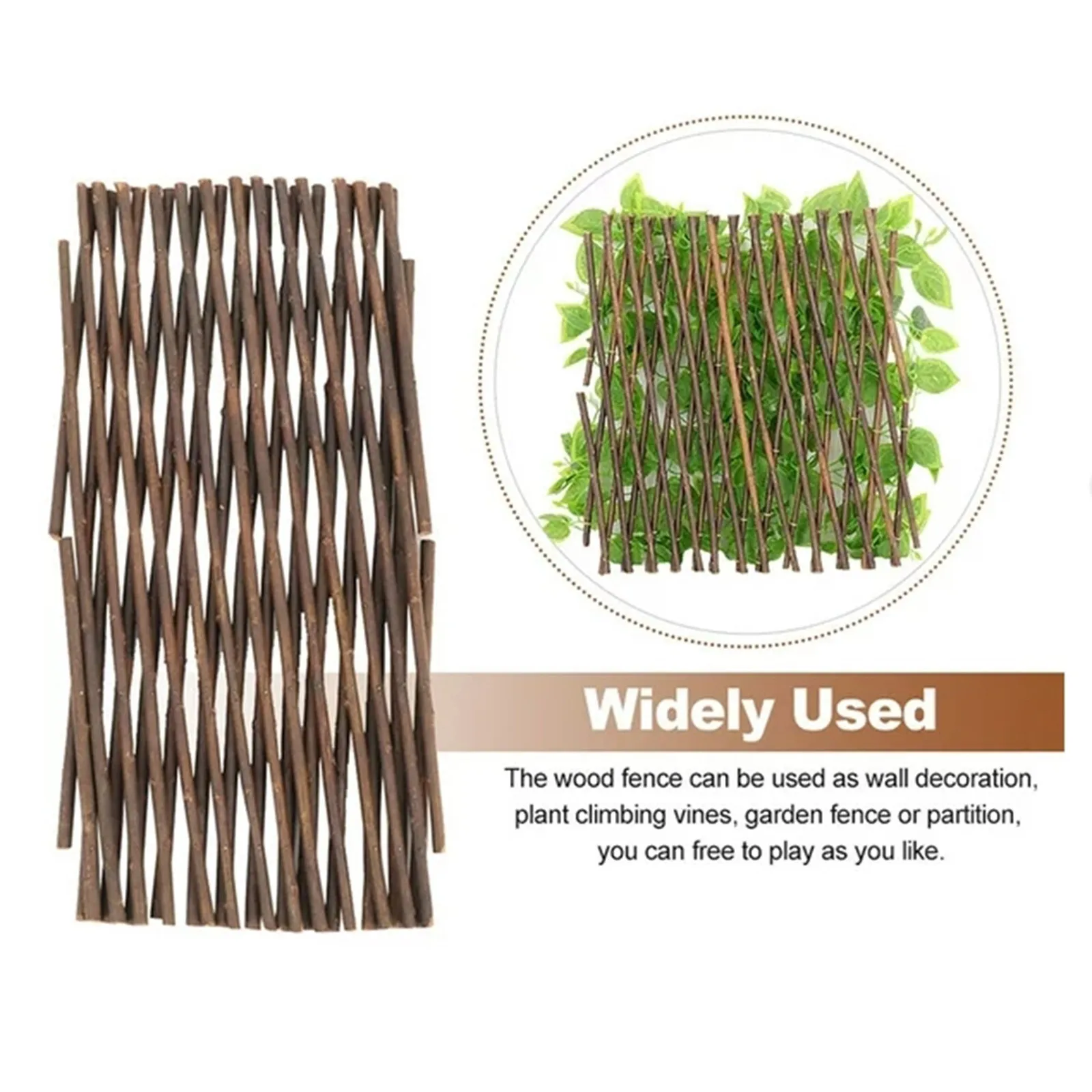 40cm Single Expandable Fence Decorative Garden Trellis Retractable Patio Barrier Outdoor Plant Support Privacy Screen Yard Fence thumbnail 4
