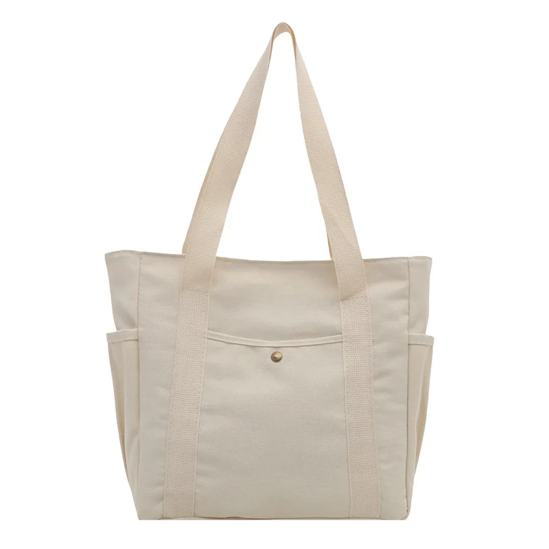 Homefish Capacity Canvas Tote Bags for Work Commuting Carrying Bag College Style Student Outfit Book Shoulder Bag Shopping Bag thumbnail 3