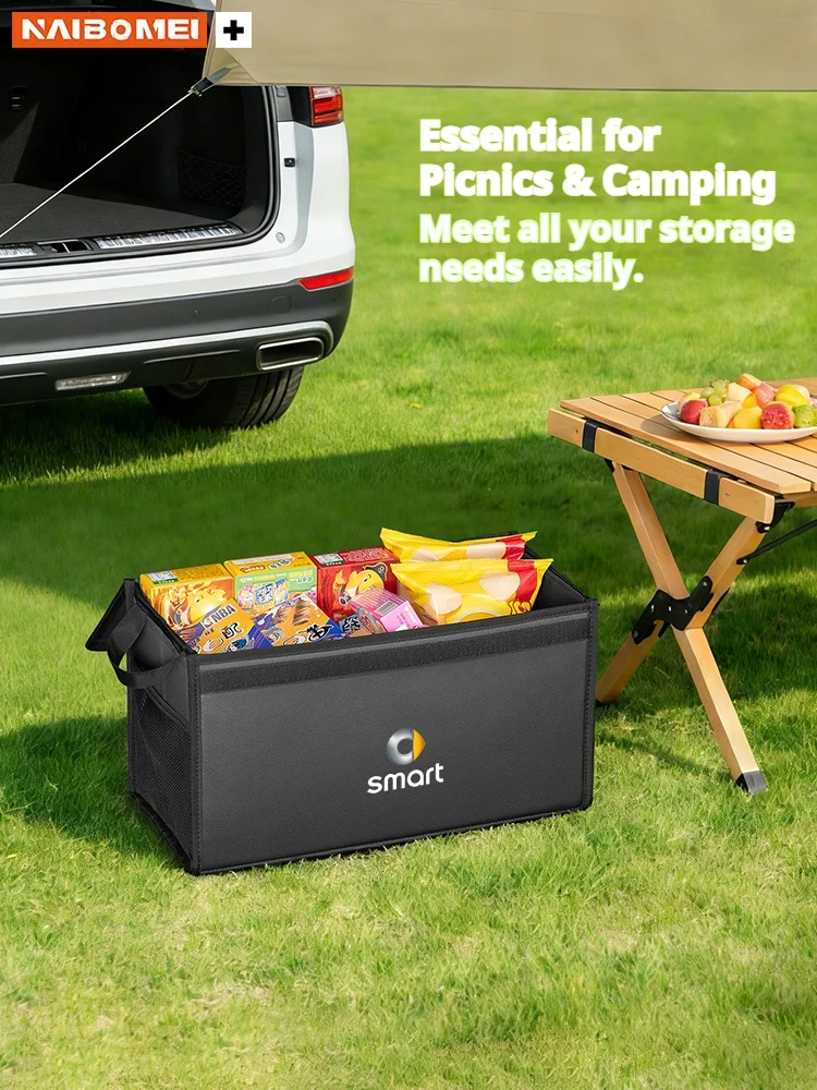 Car Trunk Foldable Storage Box Multi-Purpose Storage Organizer Bag Large-Capacity Stowing Tidying Bag For Mercedes-Benz Smart thumbnail 3