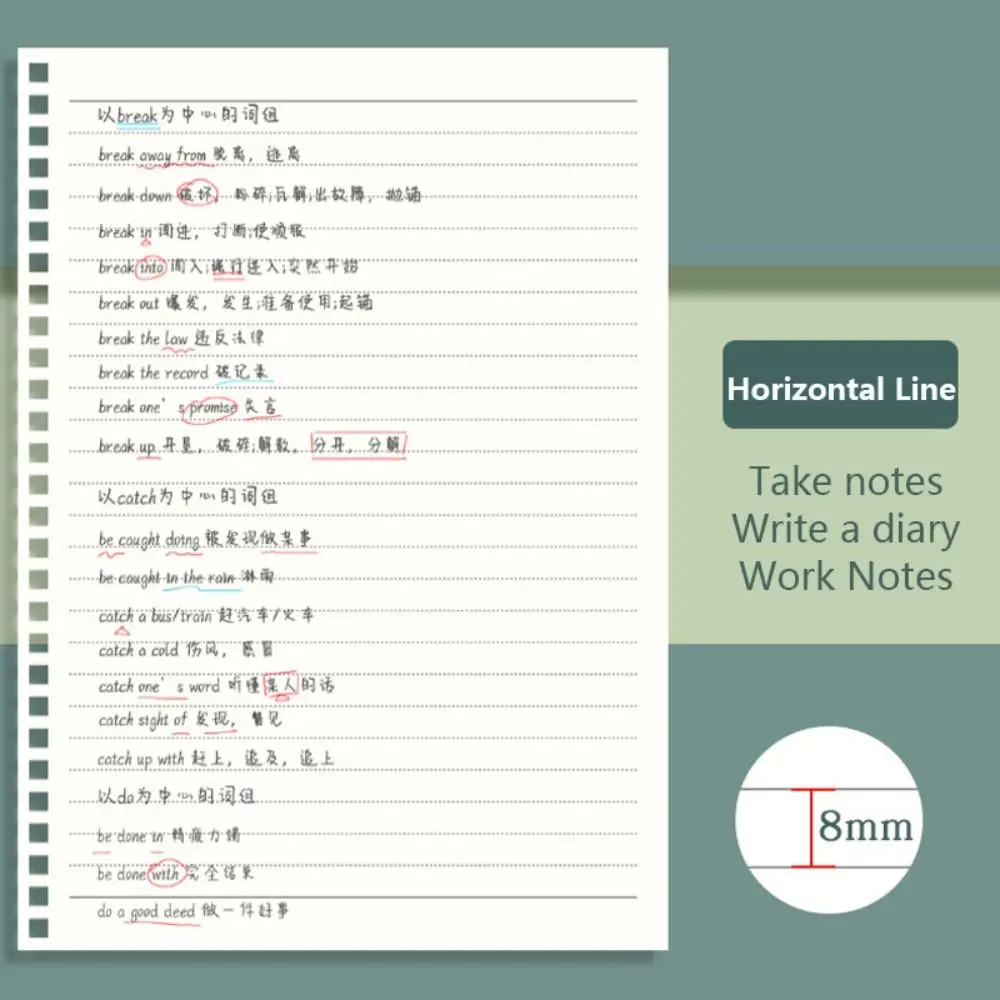 A4/A5/A6/B5 Coil Notebook Grids/Blank/Horizontal Line Flip Over Design Spiral Notepad Memo Pad School Office Supplies thumbnail 4