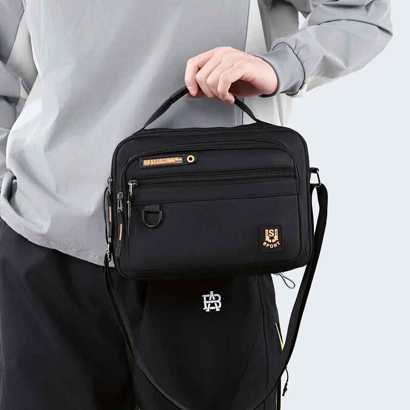 Multi-Pocket Oxford Messenger Bag for Men – Roomy Crossbody Shoulder Pack for Office Travel & Everyday Carry thumbnail 6