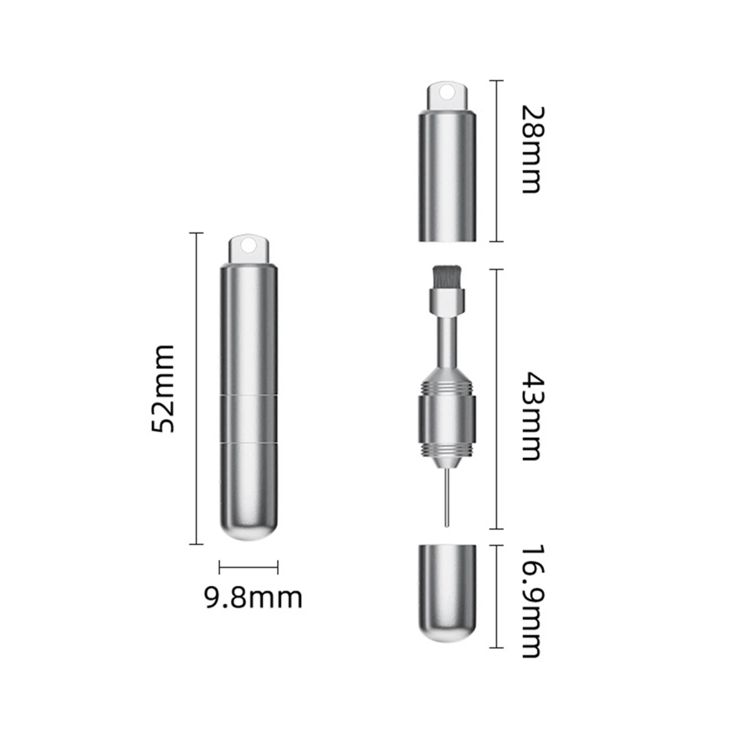 SIM Card Tray Removal Tool with Cleaning Brush, 2 in 1 Portable Keychain Eject Pins Reset Needle & Cleaning Pen for cell phone. thumbnail 3