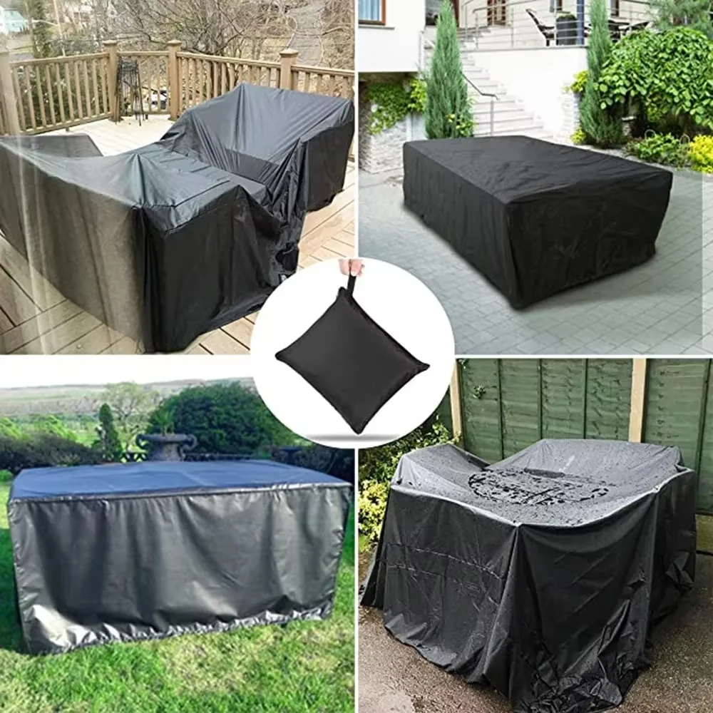 210D 300 Sizes Heavy Duty Square Patio Furniture Cover Set UV Resistant All Weather Outdoor Table and Chair Protection thumbnail 6