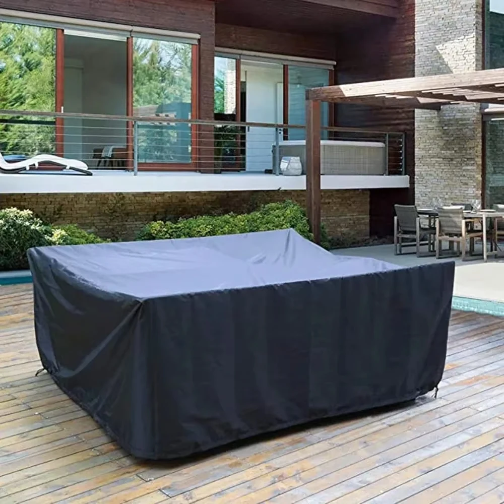 210D 300 Sizes Heavy Duty Square Patio Furniture Cover Set UV Resistant All Weather Outdoor Table and Chair Protection thumbnail 5