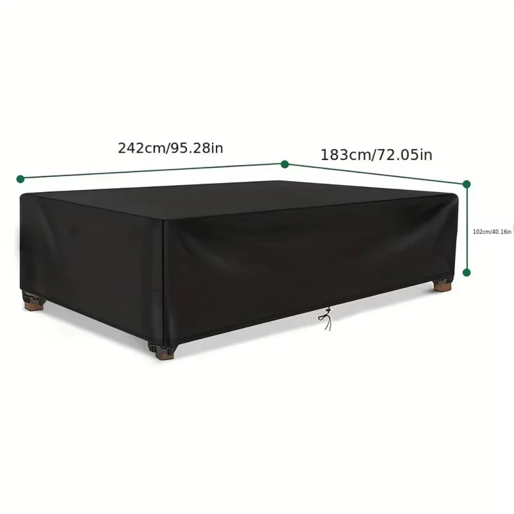 210D 300 Sizes Heavy Duty Square Patio Furniture Cover Set UV Resistant All Weather Outdoor Table and Chair Protection thumbnail 3