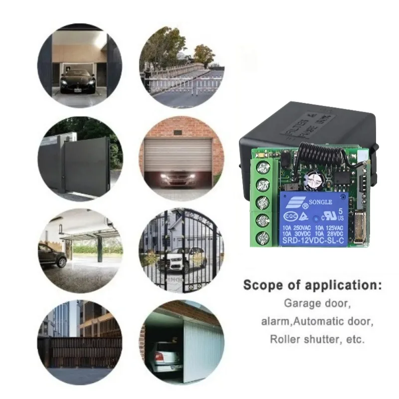 433Mhz Remote Control Wireless Switch DC 12V 1CH RF 10A Relay Receiver and 2CH Transmitter For Door Electromagnetic Lock thumbnail 5