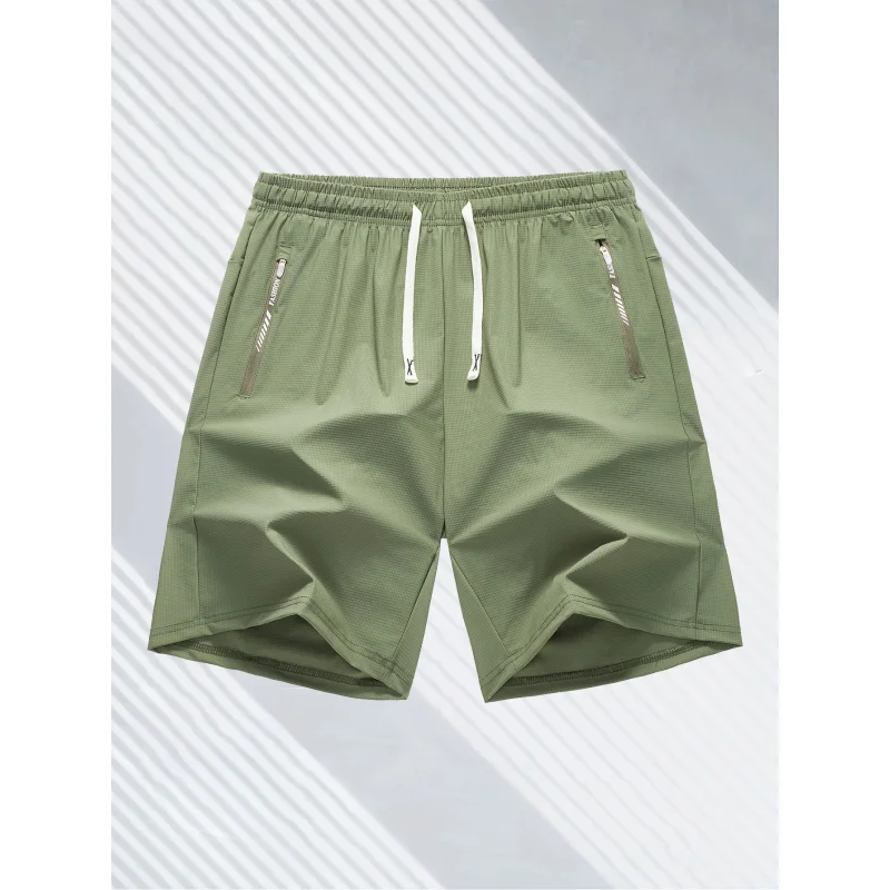 Lightweight Comfortable Athletic Shorts Quick Dry Moisture Wicking Fabric Zipper Pockets Elastic Waist for Outdoor Sports Runnin thumbnail 3