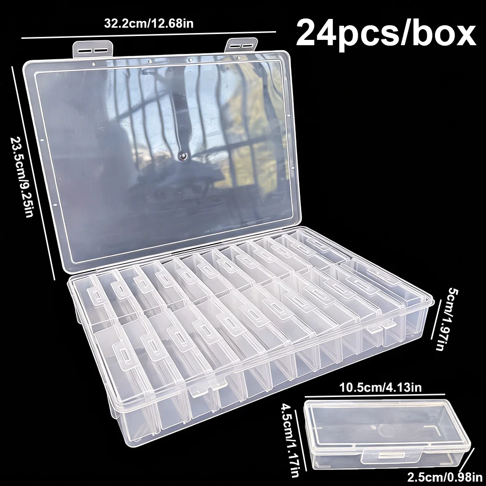 4/5/12/24 Grids DIY Diamond Painting Storage Box, Nail Art Jewelry Rhinestone Storage Container, Multifunctional Storage Box thumbnail 2