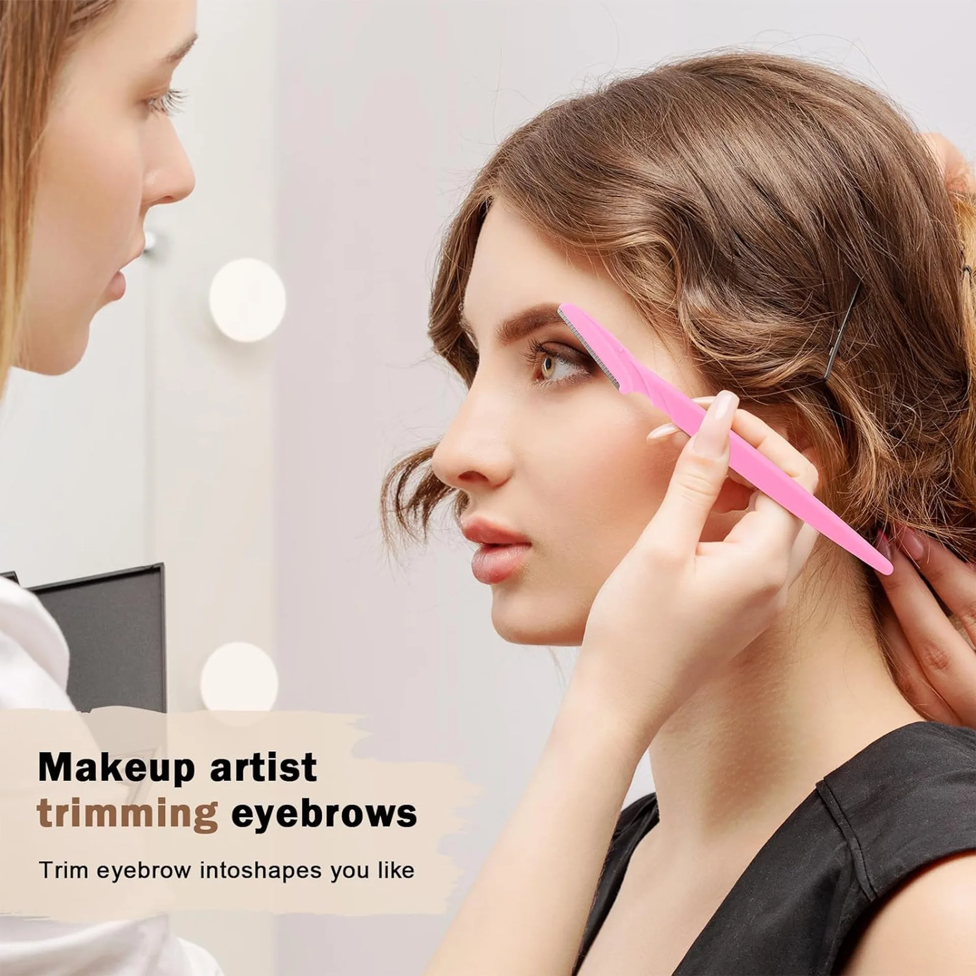 5/40Pcs Eyebrow Trimmer Face Blade Shaver Portable Eye Brow Epilation Hair Removal Safety Eyebrow Cutting Woman Makeup Tools thumbnail 2