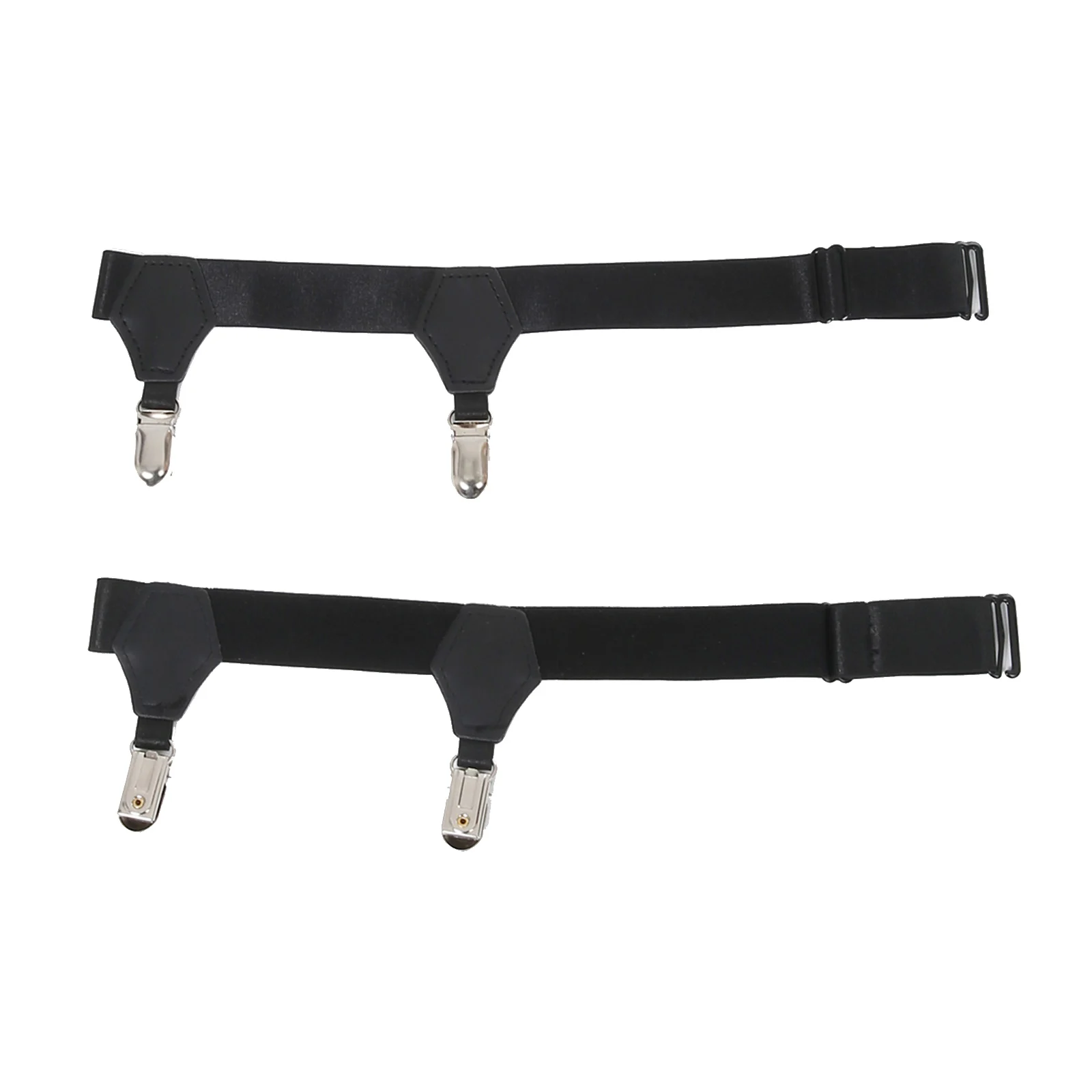 1 Pair Socks Black Garters Men Suspenders Sexy Stockings Garter Elastic Non-Slip Remain Holder Belt Leg Suspenders Clip Buckle A