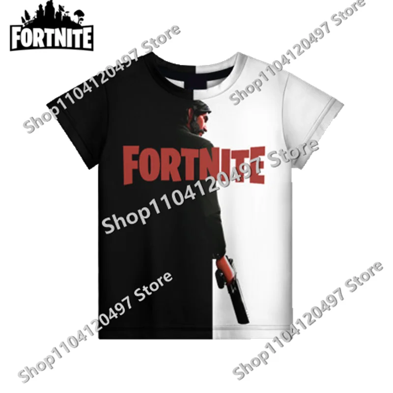 New Summer 3D Printing Game Mascot Fortnite T Shirt for Men Kid Fashion Funny Short Sleeves Vintage Clothing Tee Shirts thumbnail 6