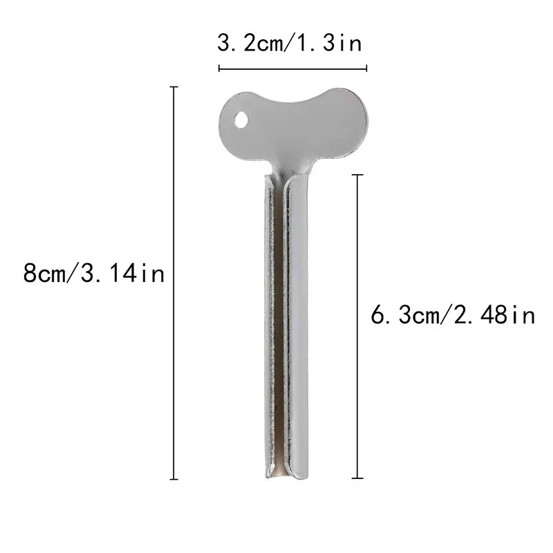 5pcs Stainless Steel Toothpaste Squeezer Facial Cleanser Toothpaste Dispenser Squeezer Tube Tools Metal Bathroom Accessories thumbnail 4