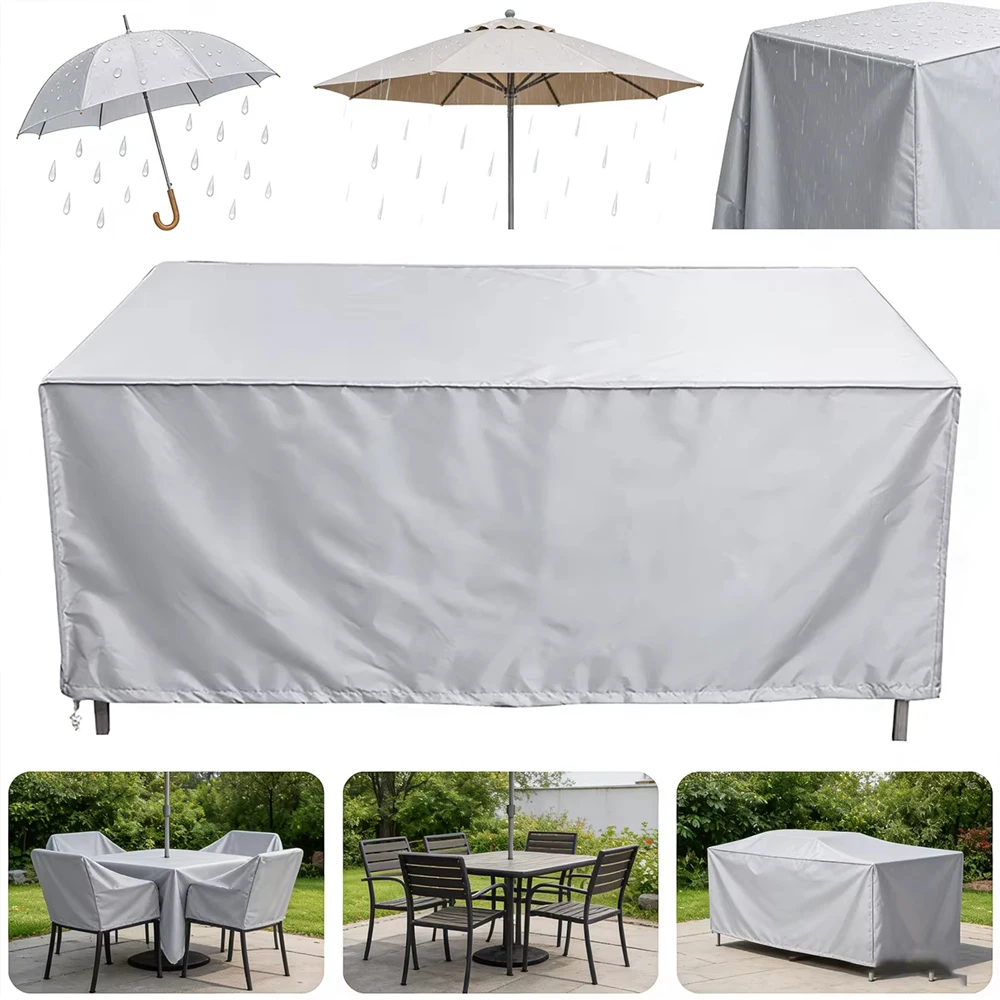 218 Sizes of Patio Furniture Covers, Table and Chair Covers, Waterproof, Dustproof, UV-proof 210D Oxford Cloth Protective Cover thumbnail 4