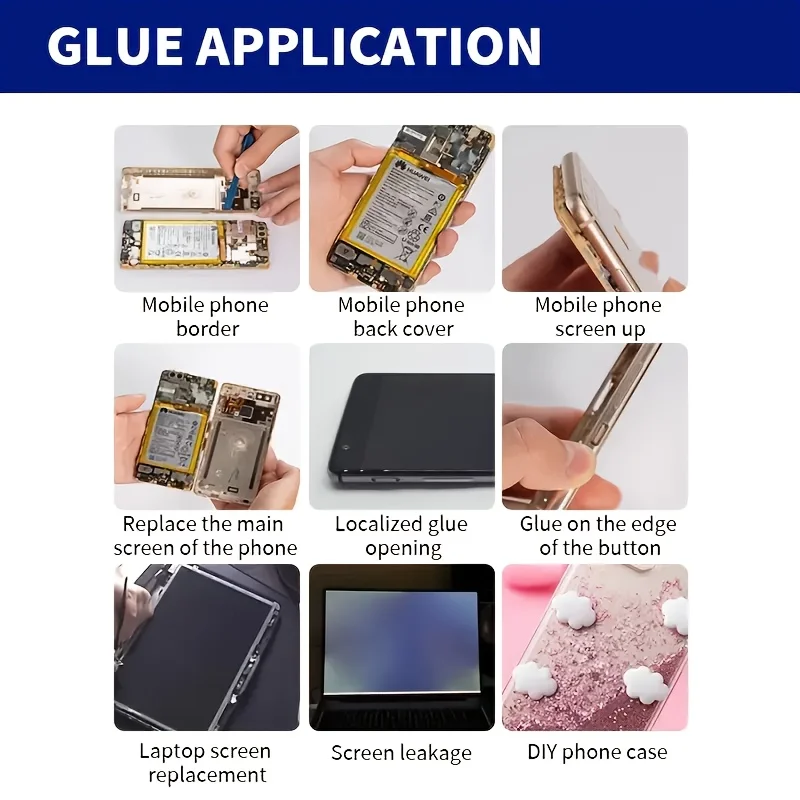 B7000 Mobile Phone Screen High-Strength Waterproof Adhesive With 9 in 1 Mobile Phone Repair Tools Disassemble Repair Set for Phone Screwdriver Combination Skid Multi Function Disassembly Kit . thumbnail 5