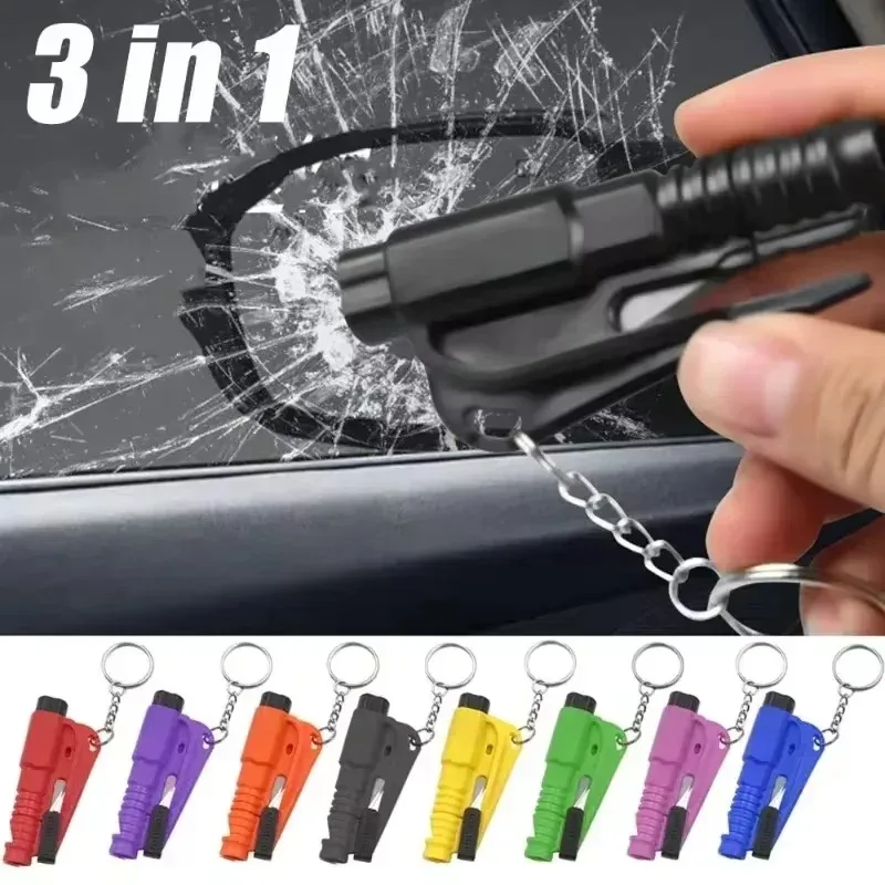 3 in 1 Safety Hammer Car Emergency Rescue Car Escape Tool Window Breaker Seat belt Cutter Compact Emergency Hammer Escape Tool thumbnail 3