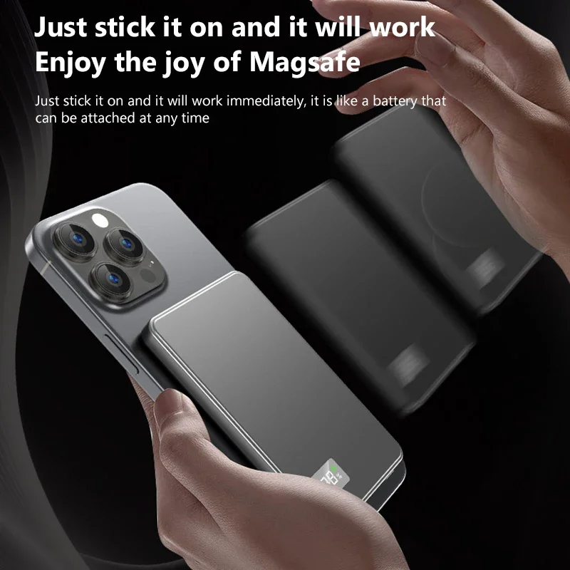 3 IN 1 Power Bank 50000mAh Slim Magnetic Wireless Power Bank For MagSafe 22.5W External Battery For iPhone Samsung Mobile Phone thumbnail 4
