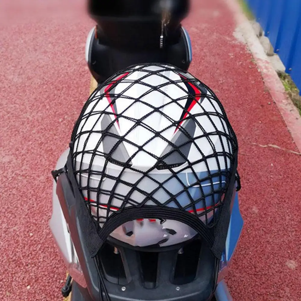 Motorcycle Helmet Storage Trunk Bag Cargo Bike Scooter Luggage Net Helmet Mesh Fuel Tank Storage Rubber Band Sorting Net thumbnail 6