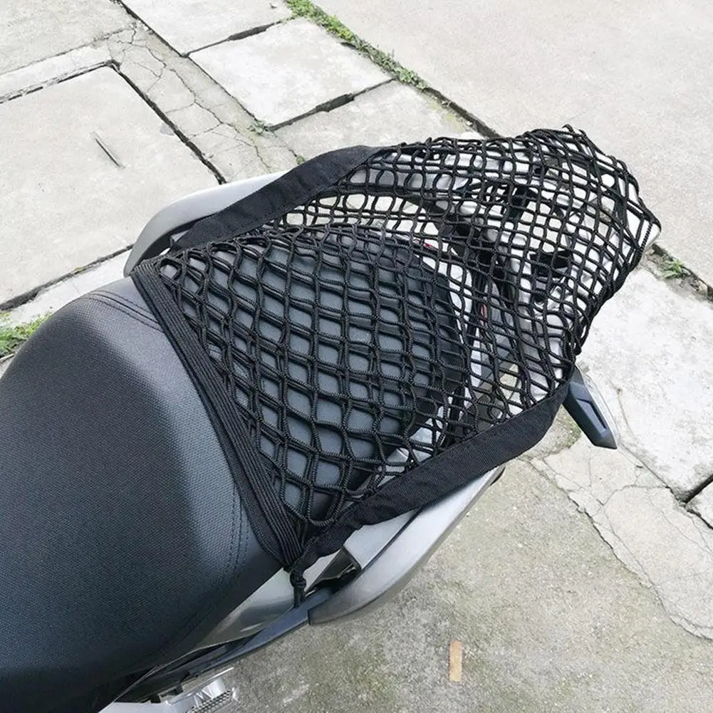 Motorcycle Helmet Storage Trunk Bag Cargo Bike Scooter Luggage Net Helmet Mesh Fuel Tank Storage Rubber Band Sorting Net thumbnail 4