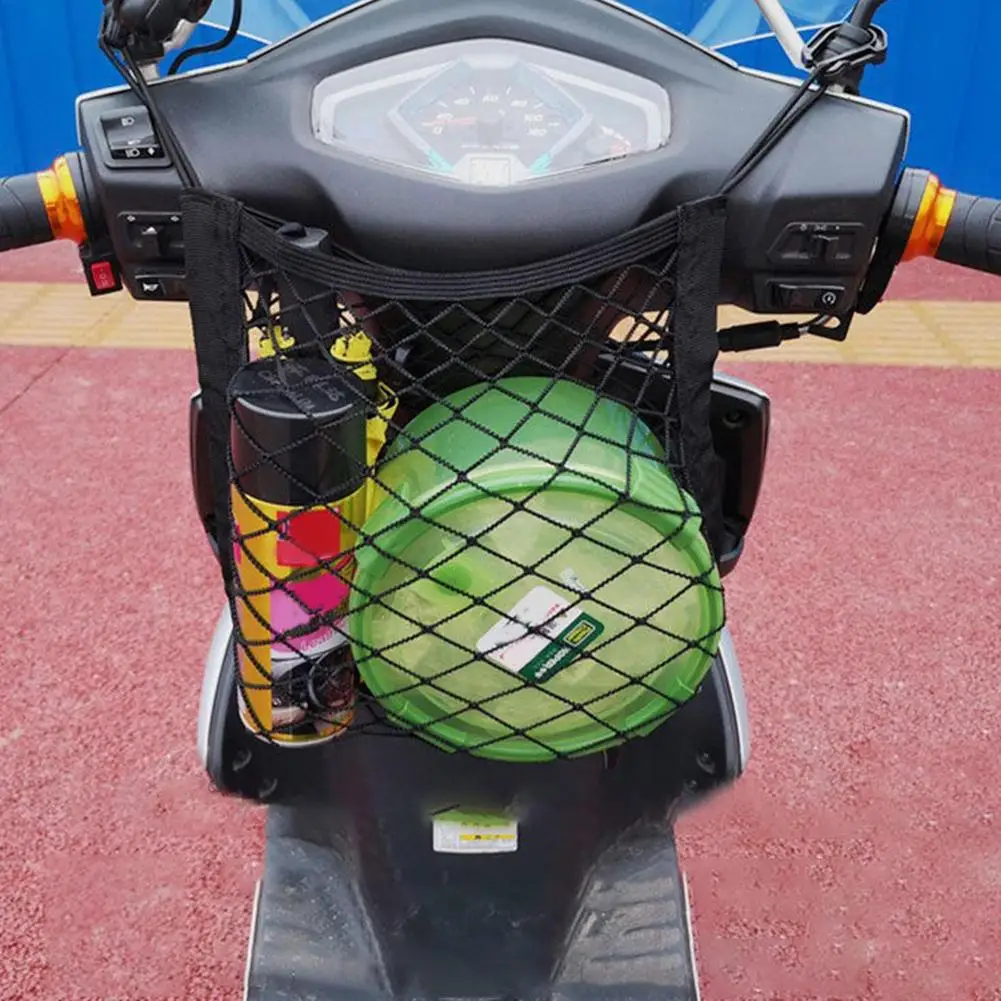 Motorcycle Helmet Storage Trunk Bag Cargo Bike Scooter Luggage Net Helmet Mesh Fuel Tank Storage Rubber Band Sorting Net thumbnail 5