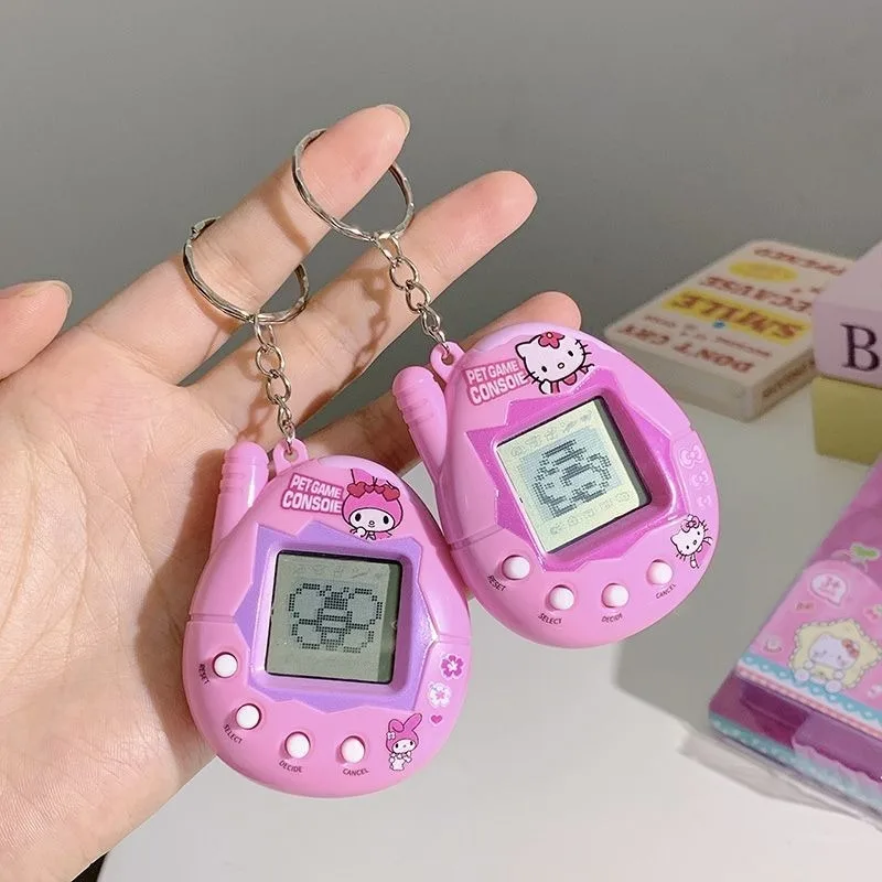 Cute Hello Kitty My Melody Electronic Pet Game Console Retro Virtual Pet Toy, Nostalgic Tamagotchi Style Keychain Pet for Girls thumbnail 4