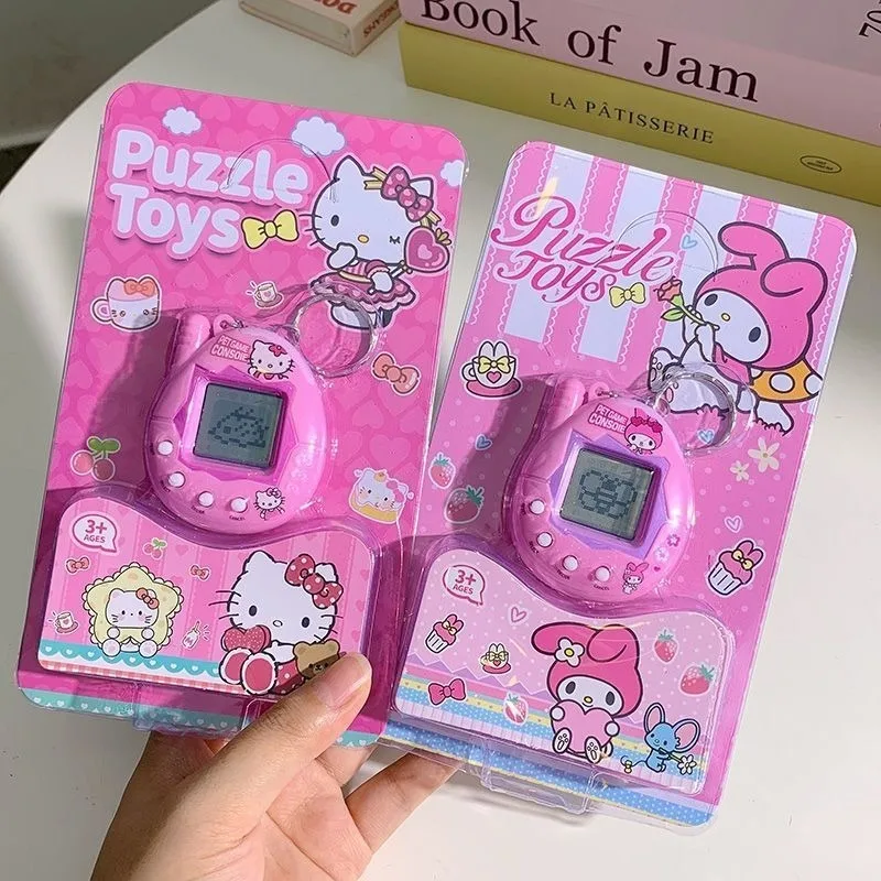 Cute Hello Kitty My Melody Electronic Pet Game Console Retro Virtual Pet Toy, Nostalgic Tamagotchi Style Keychain Pet for Girls thumbnail 6