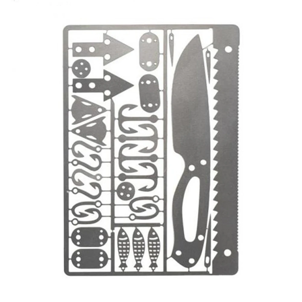 Outdoor EDC Survival Fishing Hook Card Portable Camping Hiking Multifunctional Tool Cards Camping Hiking Equipment thumbnail 3