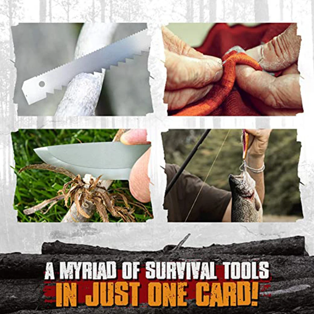 Outdoor EDC Survival Fishing Hook Card Portable Camping Hiking Multifunctional Tool Cards Camping Hiking Equipment thumbnail 5