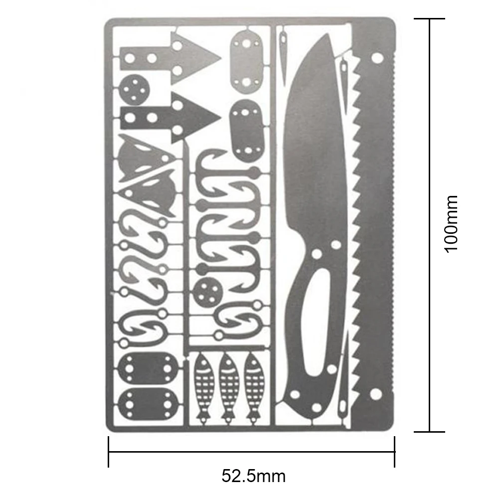 Outdoor EDC Survival Fishing Hook Card Portable Camping Hiking Multifunctional Tool Cards Camping Hiking Equipment thumbnail 6