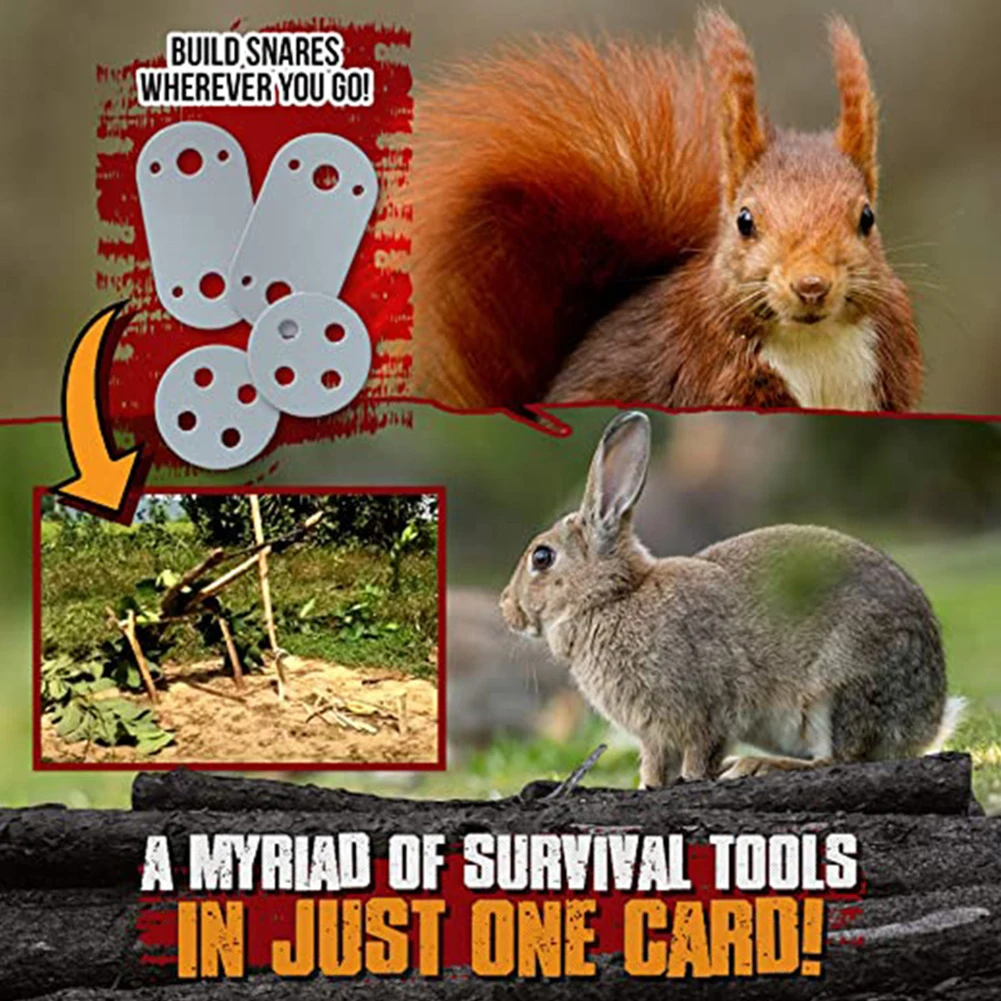 Outdoor EDC Survival Fishing Hook Card Portable Camping Hiking Multifunctional Tool Cards Camping Hiking Equipment thumbnail 2