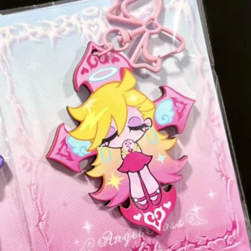Anime Panty Stocking with Garterbelt Stocking Panty Cosplay Keychain Kawaii Acrylic Pendant Keyring Key Chain Bag Accessories thumbnail 4