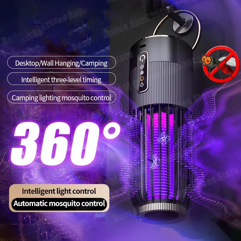 Lenovo 2 in 1 Mosquito Killer Lamp & Fly Trap Rechargeable Bug Zapper with UV Light Electric Mosquito Repellent for Indoor Home thumbnail 6